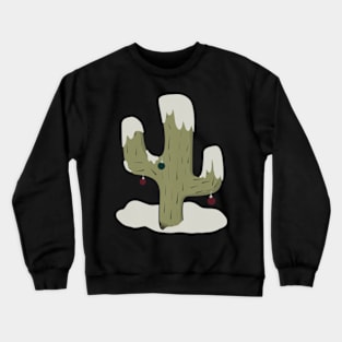 Holiday Snow capped Cactus Crewneck Sweatshirt